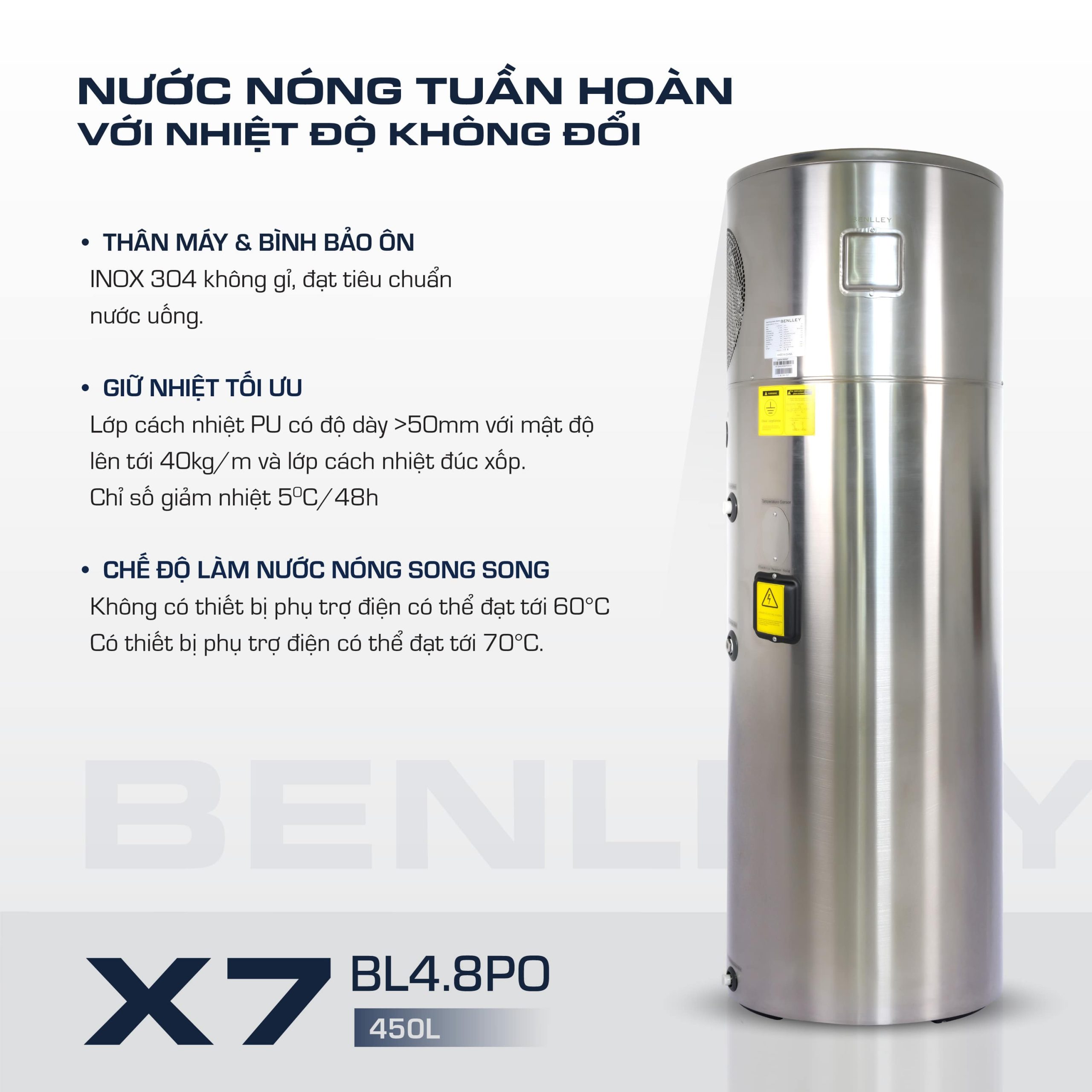 Máy Nước Nóng Benlley X7 BL4.8PO